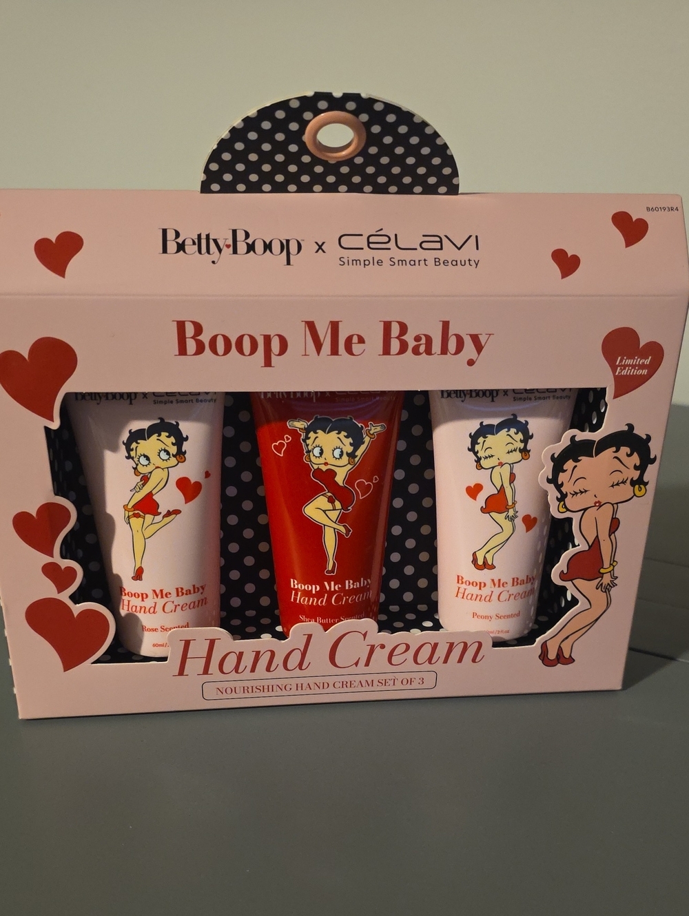 Celavi/Betty Boop 'Boop Me Baby' Hand Cream Set - Red & Pink